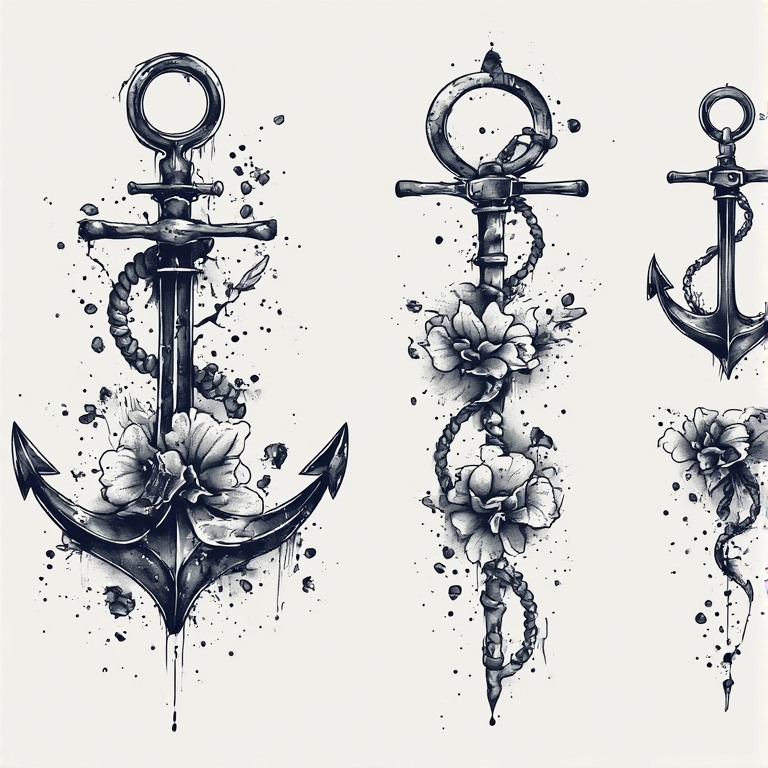 Tattoo flash: Anchor 3