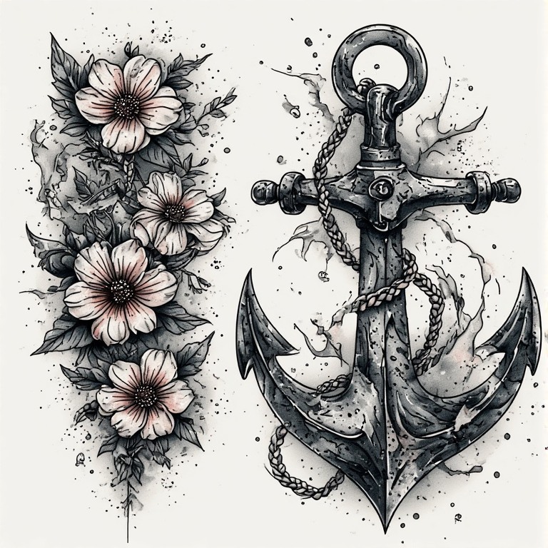 Tattoo flash: Anchor 4