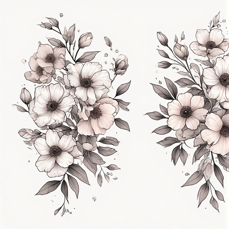 Tattoo flash: Flowers 3