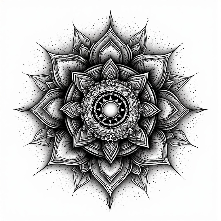 Tattoo flash: Lotus 2