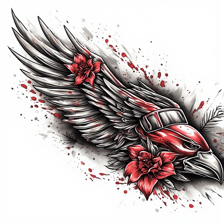 Tattoo flash: Red sparrow