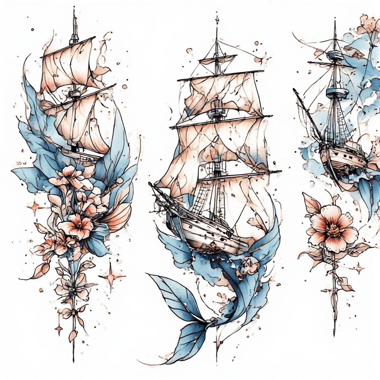 Tattoo flash: Sail goddess